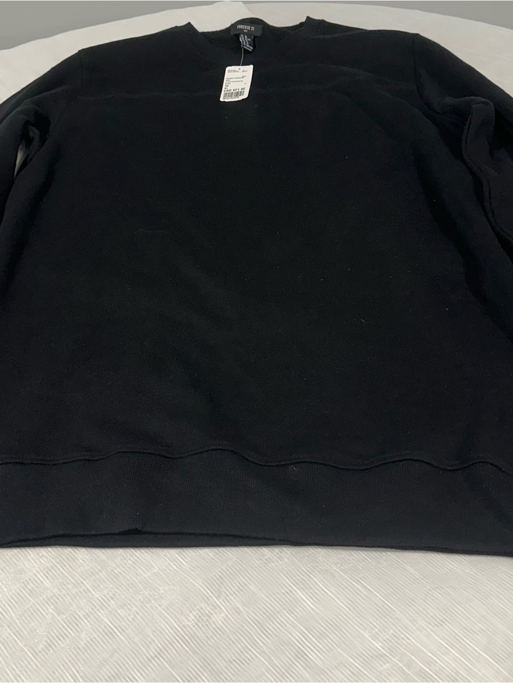 Forever 21 Men Black Crewneck Pullover Sweater